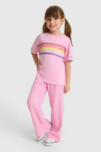 US Polo Assn. Girls' Crew Neck PINK T-Shirt - Image 4