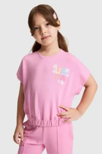 US Polo Assn. Girls' PINK Crew Neck T-Shirt