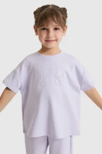 US Polo Assn. Girls' Crew Neck Lilac T-Shirt
