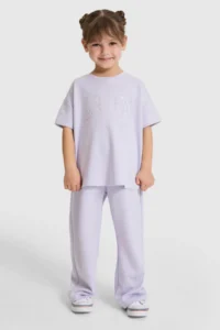US Polo Assn. Girls' Crew Neck Lilac T-Shirt - Image 4