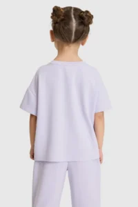 US Polo Assn. Girls' Crew Neck Lilac T-Shirt - Image 5