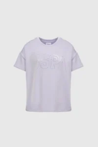 US Polo Assn. Girls' Crew Neck Lilac T-Shirt - Image 6