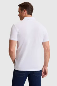 US Polo Assn. Men WHITE slim Fit Polo Shirt Collar Basic T-Shirt - Image 5