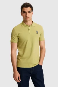 US Polo Assn. Men Lilac slim Fit Polo Shirt Collar Basic T-Shirt