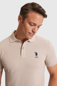 US Polo Assn. Men Stone slim Fit Polo Shirt Collar Basic T-Shirt - Image 2