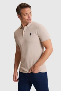 US Polo Assn. Men Stone slim Fit Polo Shirt Collar Basic T-Shirt - Image 3