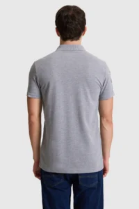 US Polo Assn. Men Gray Melange Basic T-Shirt - Image 5