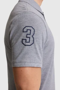 US Polo Assn. Men Gray Melange Basic T-Shirt - Image 6