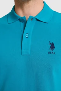 US Polo Assn. Men slim Fit Polo Shirt Collar Petrol Basic T-Shirt - Image 6