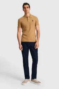 US Polo Assn. Men slim Fit Polo Shirt Collar Coconut Basic T-Shirt - Image 4