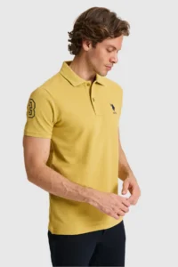 US Polo Assn. Men slim Fit Polo Shirt Collar Green Basic T-Shirt - Image 3