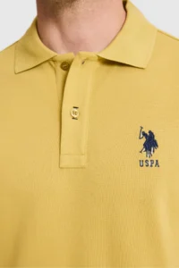 US Polo Assn. Men slim Fit Polo Shirt Collar Green Basic T-Shirt - Image 6