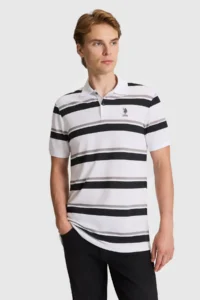 US Polo Assn. Men Black Regular Fit Polo Shirt Collar T-Shirt