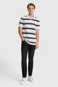 US Polo Assn. Men Black Regular Fit Polo Shirt Collar T-Shirt - Image 4