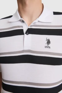 US Polo Assn. Men Black Regular Fit Polo Shirt Collar T-Shirt - Image 6