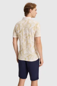 US Polo Assn. Men Cream Regular Fit Polo Shirt Collar T-Shirt - Image 5