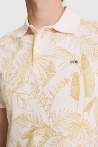 US Polo Assn. Men Cream Regular Fit Polo Shirt Collar T-Shirt - Image 6