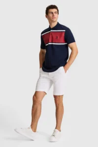 US Polo Assn. Men NAVY BLUE Regular Fit Polo Shirt Collar T-Shirt - Image 4