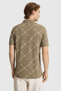 US Polo Assn. Men Khaki Regular Fit Polo Shirt Collar T-Shirt - Image 5