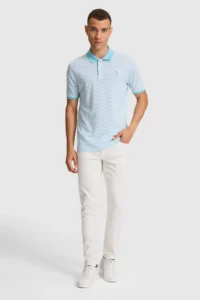 US Polo Assn. Men Aqua Regular Fit Polo Shirt Collar T-Shirt - Image 4