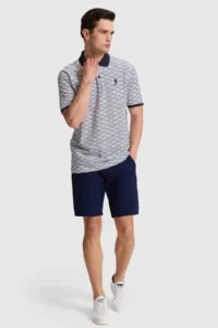 US Polo Assn. Men NAVY BLUE Regular Fit Polo Shirt Collar T-Shirt - Image 4