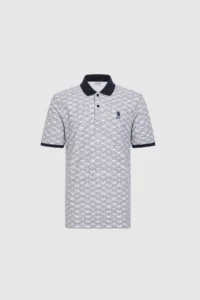 US Polo Assn. Men NAVY BLUE Regular Fit Polo Shirt Collar T-Shirt - Image 7