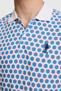 US Polo Assn. Men WHITE Regular Fit Polo Shirt Collar T-Shirt - Image 6