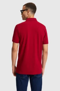 US Polo Assn. Men Burgundy Regular Fit Polo Shirt Collar Basic T-Shirt - Image 6