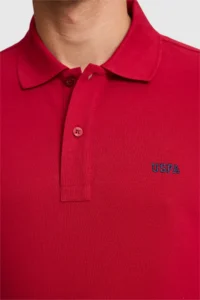 US Polo Assn. Men Burgundy Regular Fit Polo Shirt Collar Basic T-Shirt - Image 7