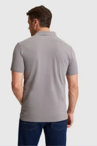 US Polo Assn. Men Gray Regular Fit Polo Shirt Collar Basic T-Shirt - Image 5