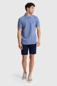 US Polo Assn. Men Indigo Regular Fit Polo Shirt Collar Basic T-Shirt - Image 4