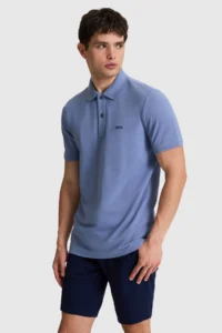 US Polo Assn. Men Indigo Regular Fit Polo Shirt Collar Basic T-Shirt - Image 5