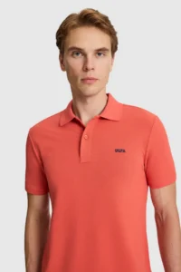 US Polo Assn. Men CREAM Regular Fit Polo Shirt Collar Basic T-Shirt - Image 2