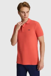 US Polo Assn. Men CREAM Regular Fit Polo Shirt Collar Basic T-Shirt - Image 3