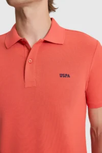US Polo Assn. Men CREAM Regular Fit Polo Shirt Collar Basic T-Shirt - Image 6