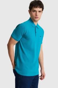 US Polo Assn. Men Petrol Regular Fit Polo Shirt Collar Basic T-Shirt - Image 3