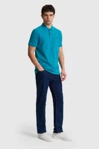US Polo Assn. Men Petrol Regular Fit Polo Shirt Collar Basic T-Shirt - Image 4