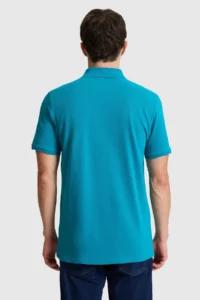 US Polo Assn. Men Petrol Regular Fit Polo Shirt Collar Basic T-Shirt - Image 5