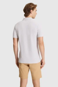 US Polo Assn. Men Light Gray Regular Fit Polo Shirt Collar Basic T-Shirt - Image 5