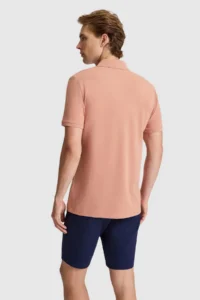 US Polo Assn. Men Powder PINK Regular Fit Polo Shirt Collar Basic T-Shirt - Image 5