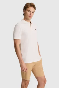US Polo Assn. Men Cream Regular Fit Polo Shirt Collar Basic T-Shirt