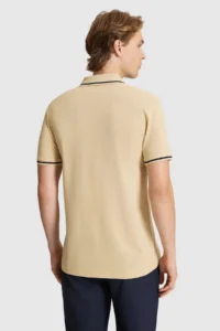 US Polo Assn. Men Beige slim Fit Polo Shirt Collar Basic T-Shirt - Image 5