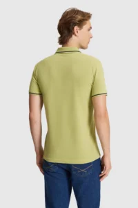 US Polo Assn. Men Green slim Fit Polo Shirt Collar Basic T-Shirt - Image 5