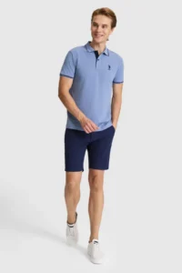US Polo Assn. Men Indigo slim Fit Polo Shirt Collar Basic T-Shirt - Image 4