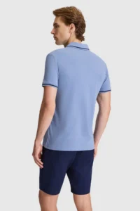 US Polo Assn. Men Indigo slim Fit Polo Shirt Collar Basic T-Shirt - Image 5
