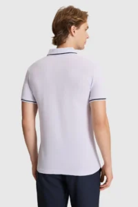 US Polo Assn. Men Lilac slim Fit Polo Shirt Collar Basic T-Shirt - Image 5
