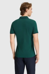 US Polo Assn. Men dark Green slim Fit Polo Shirt Collar Basic T-Shirt - Image 5