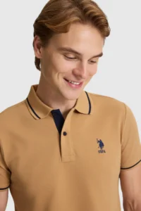 US Polo Assn. Men Coconut slim Fit Polo Shirt Collar Basic T-Shirt - Image 2