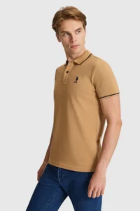 US Polo Assn. Men Coconut slim Fit Polo Shirt Collar Basic T-Shirt - Image 3