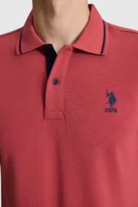 US Polo Assn. Men Cherry slim Fit Polo Shirt Collar Basic T-Shirt - Image 6